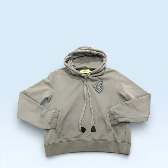 Coach Hoodie Cropped Washed Blue - Picture 1 of 7